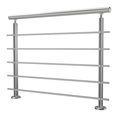 Garde corps aluminium à barres carrées